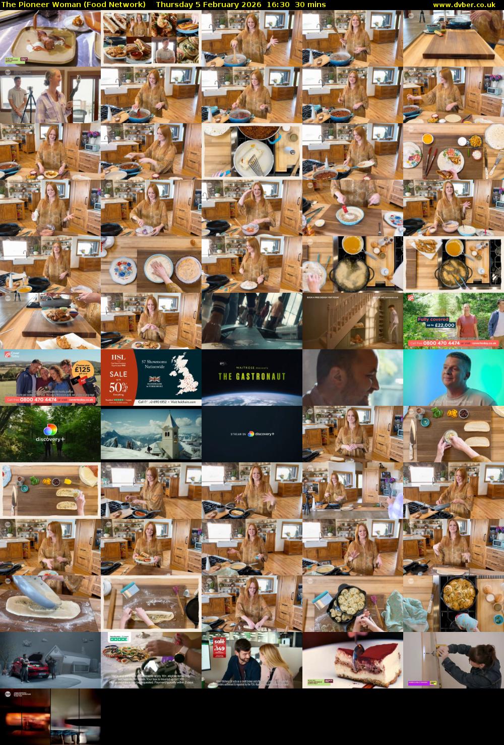 The Pioneer Woman (Food Network) Thursday 5 February 2026 16:30 - 17:00