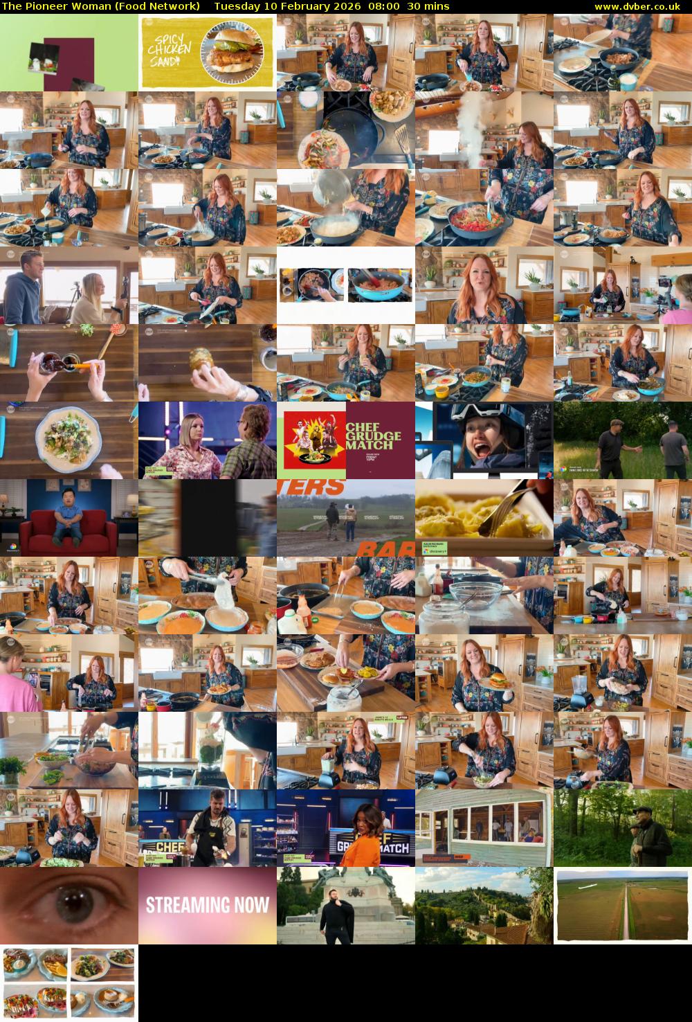 The Pioneer Woman (Food Network) Tuesday 10 February 2026 08:00 - 08:30