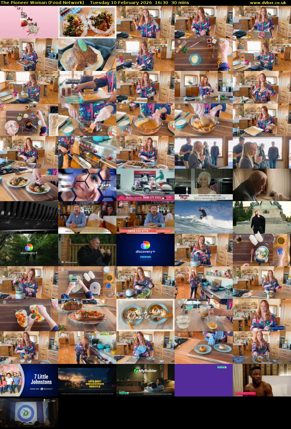 The Pioneer Woman (Food Network) Tuesday 10 February 2026 16:30 - 17:00