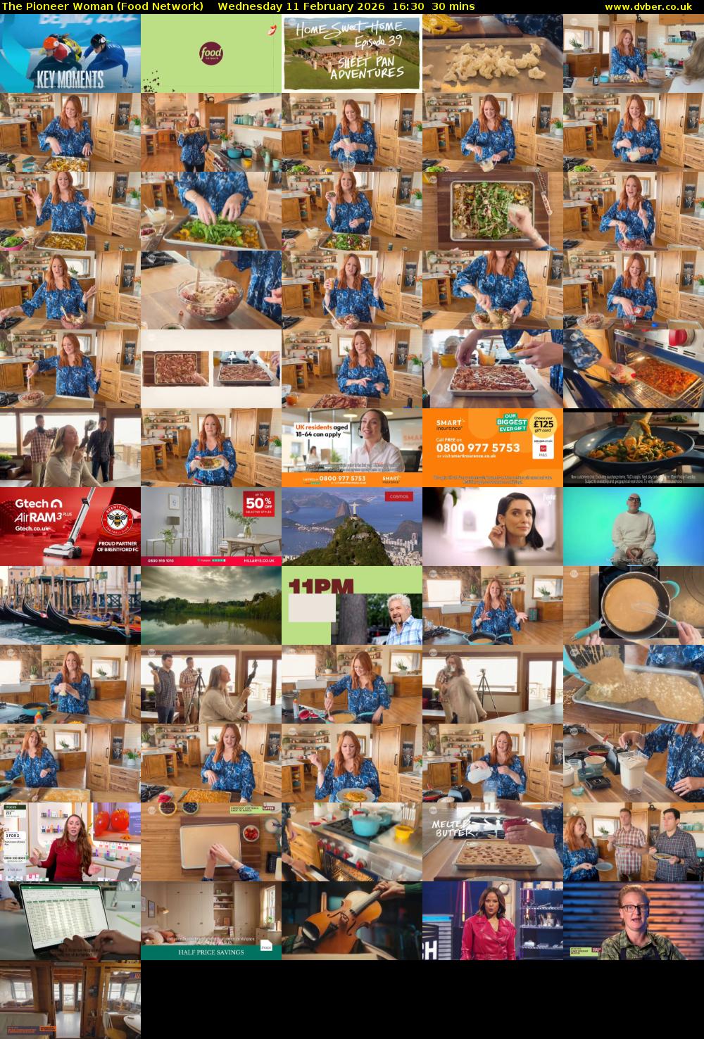 The Pioneer Woman (Food Network) Wednesday 11 February 2026 16:30 - 17:00