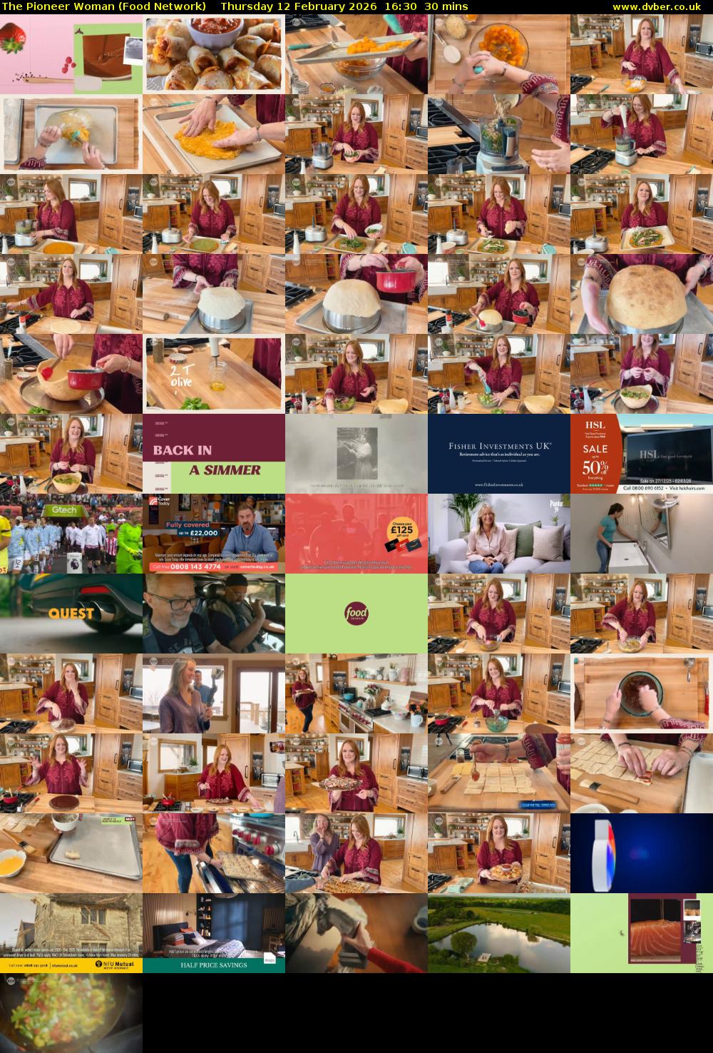 The Pioneer Woman (Food Network) Thursday 12 February 2026 16:30 - 17:00