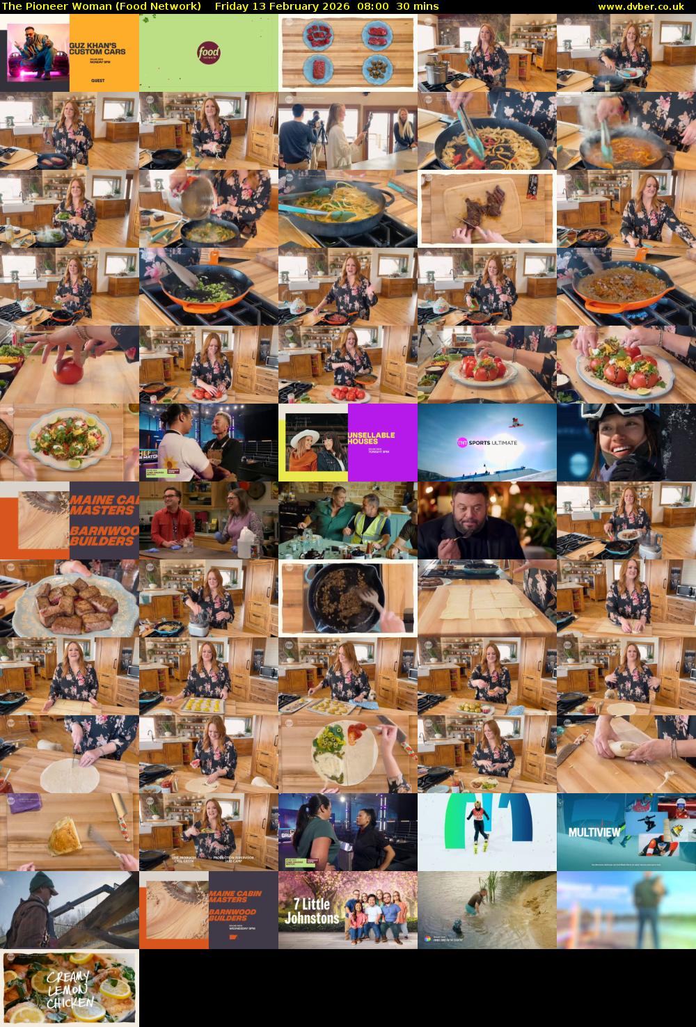 The Pioneer Woman (Food Network) Friday 13 February 2026 08:00 - 08:30