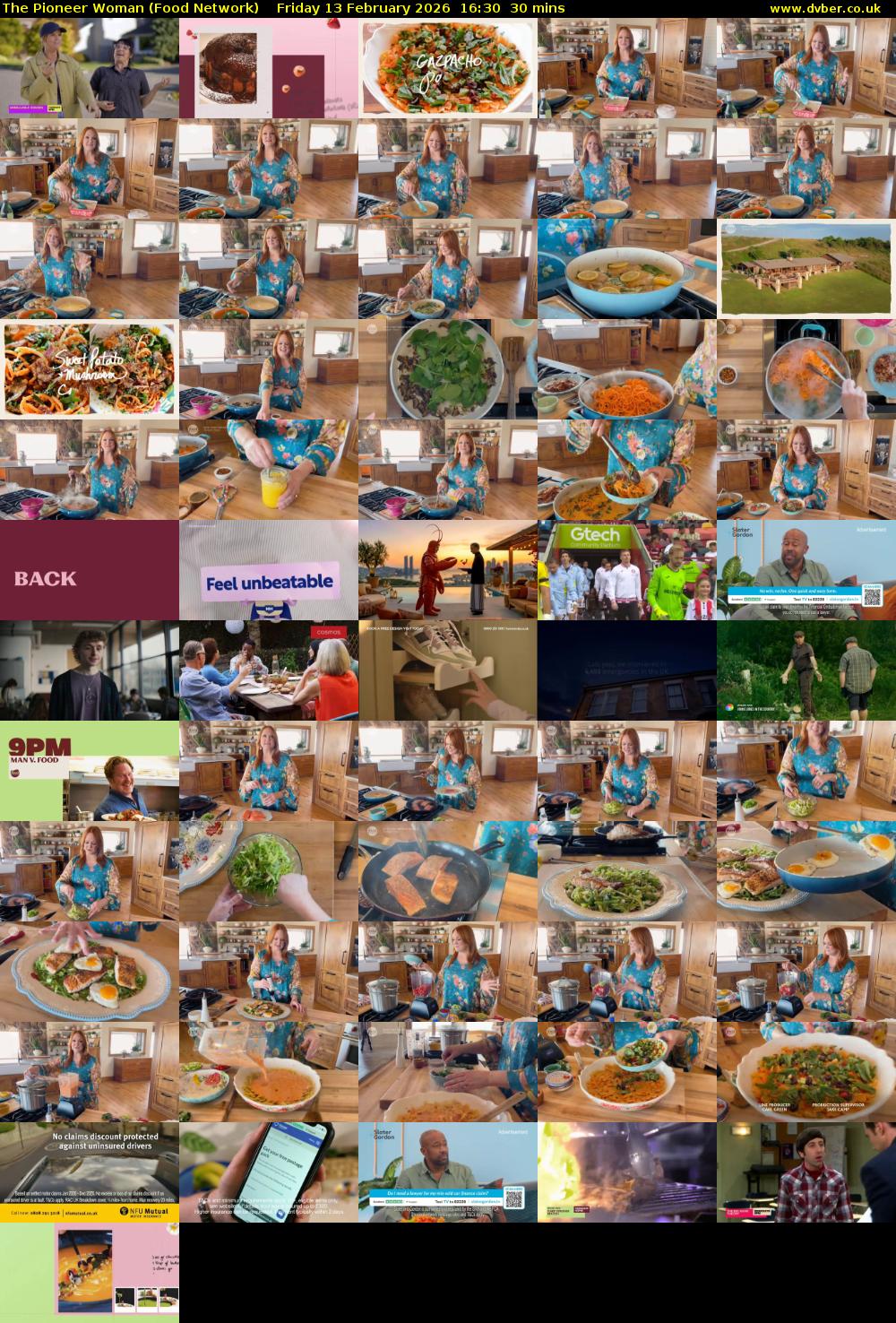 The Pioneer Woman (Food Network) Friday 13 February 2026 16:30 - 17:00