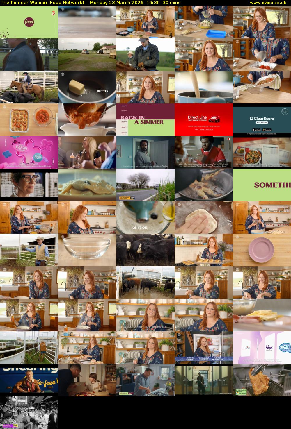 The Pioneer Woman (Food Network) Monday 23 March 2026 16:30 - 17:00