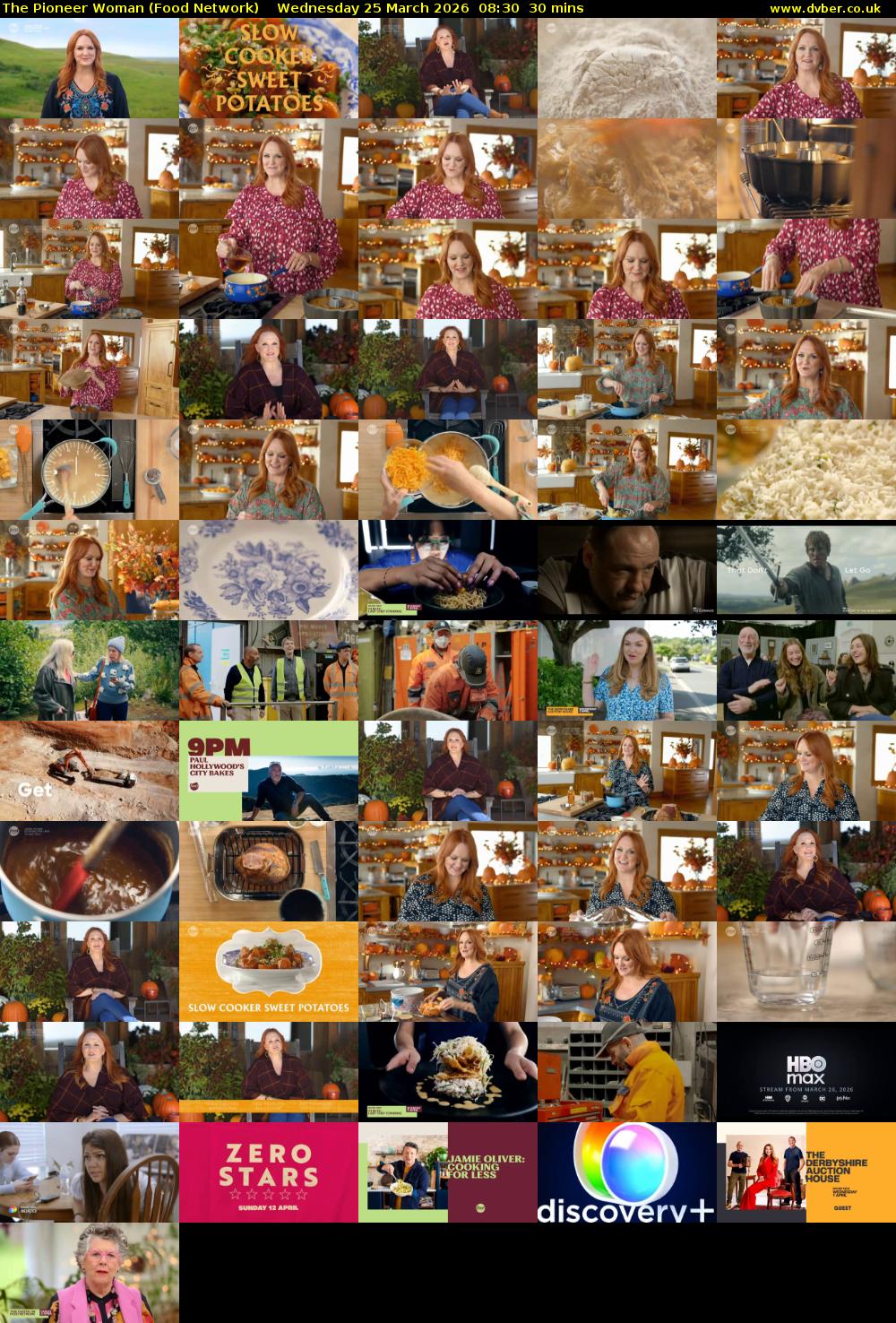 The Pioneer Woman (Food Network) Wednesday 25 March 2026 08:30 - 09:00
