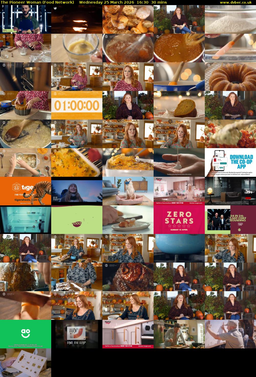 The Pioneer Woman (Food Network) Wednesday 25 March 2026 16:30 - 17:00