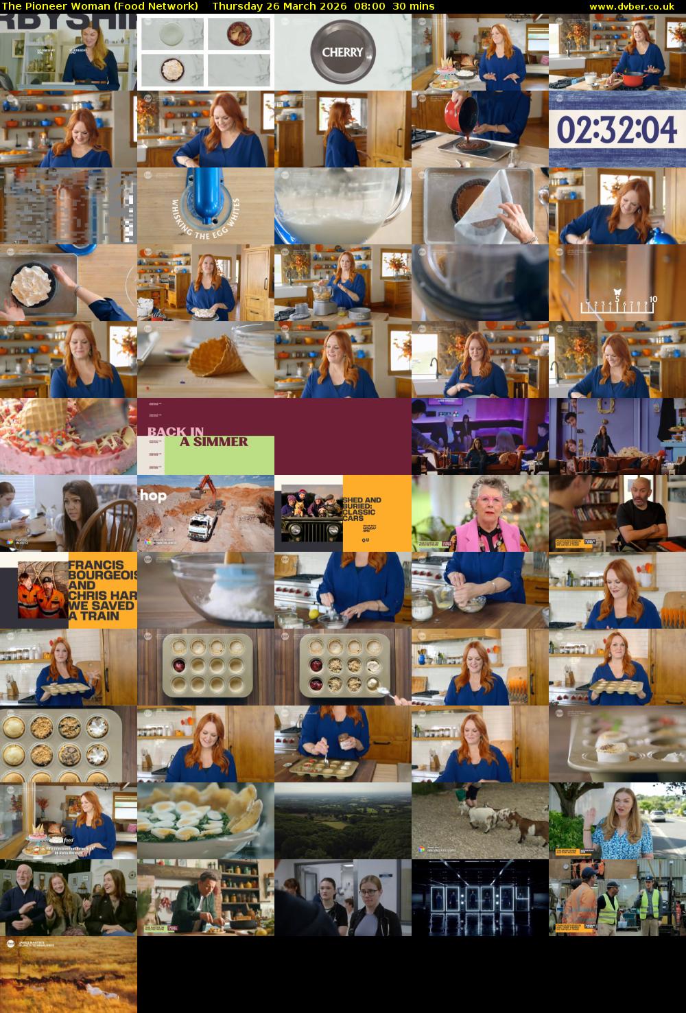 The Pioneer Woman (Food Network) Thursday 26 March 2026 08:00 - 08:30