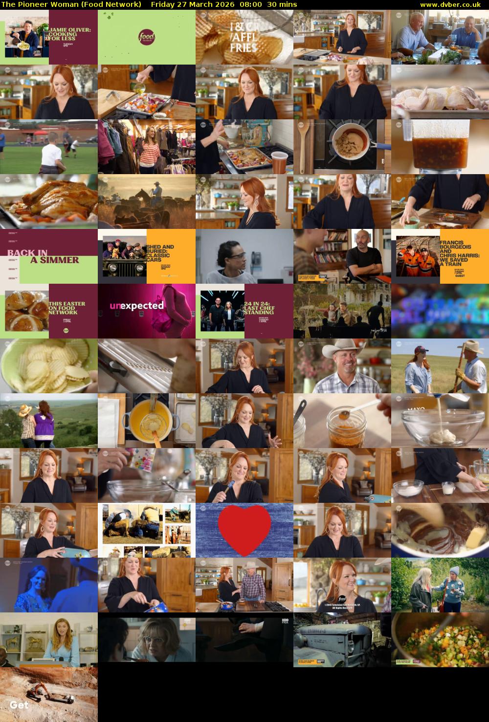 The Pioneer Woman (Food Network) Friday 27 March 2026 08:00 - 08:30