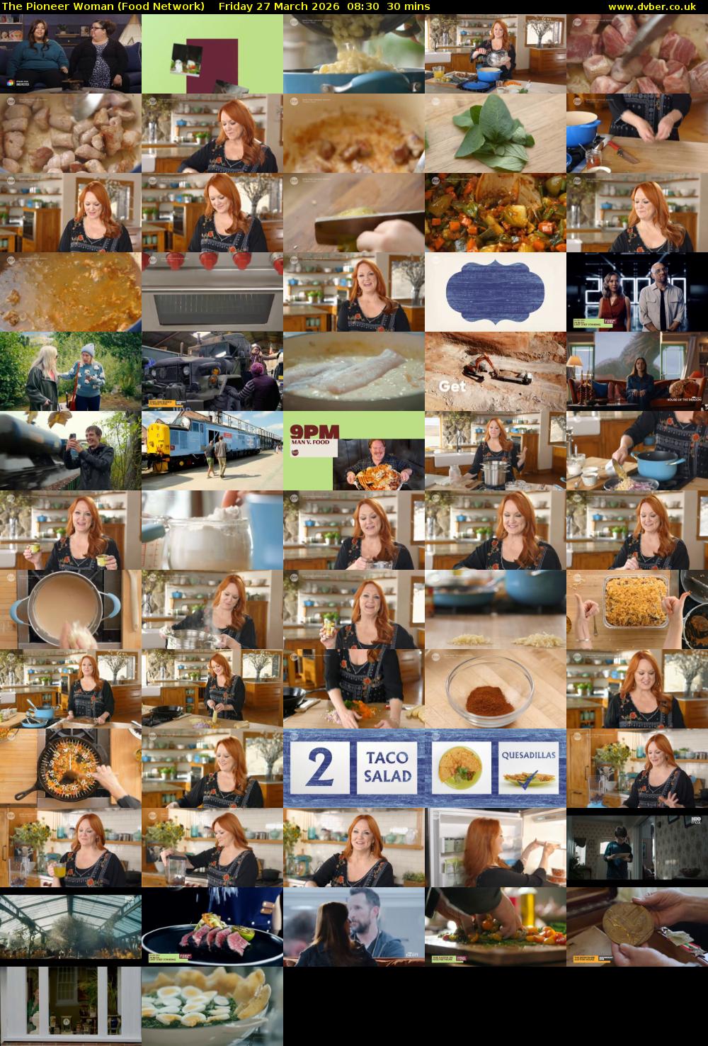 The Pioneer Woman (Food Network) Friday 27 March 2026 08:30 - 09:00