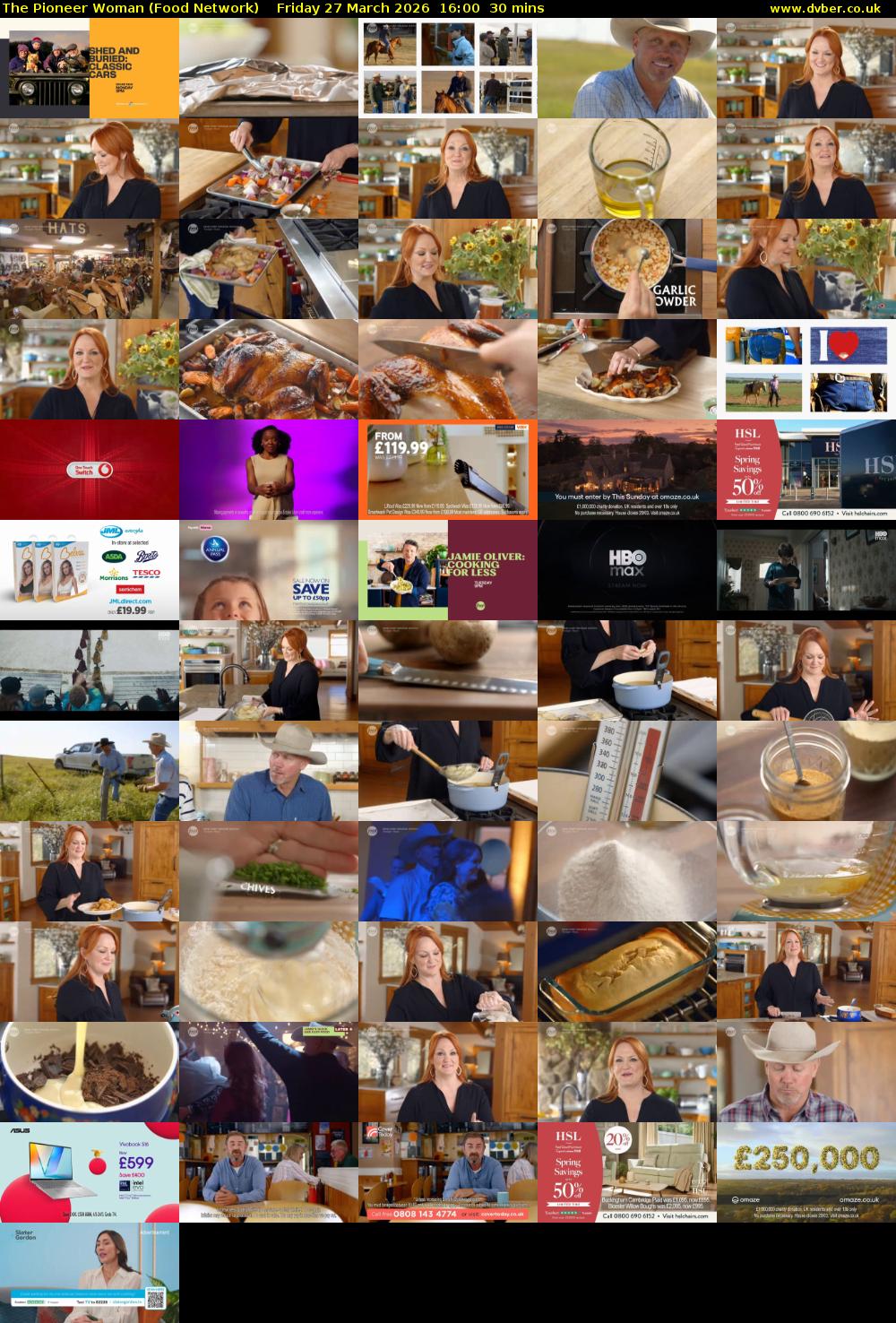 The Pioneer Woman (Food Network) Friday 27 March 2026 16:00 - 16:30
