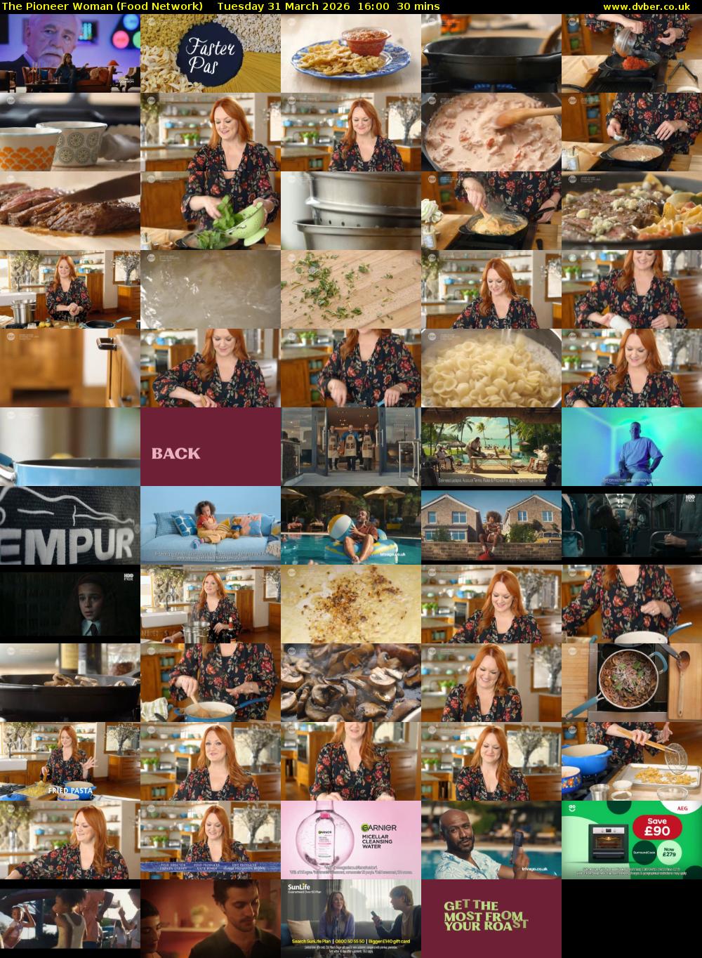 The Pioneer Woman (Food Network) Tuesday 31 March 2026 16:00 - 16:30