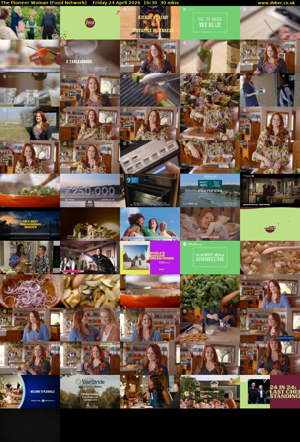 The Pioneer Woman (Food Network) Friday 24 April 2026 16:30 - 17:00