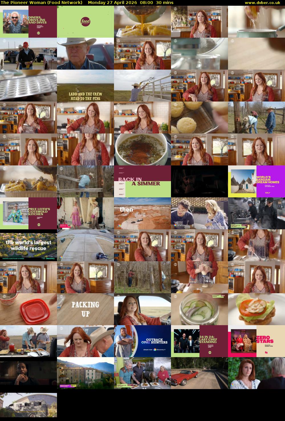 The Pioneer Woman (Food Network) Monday 27 April 2026 08:00 - 08:30