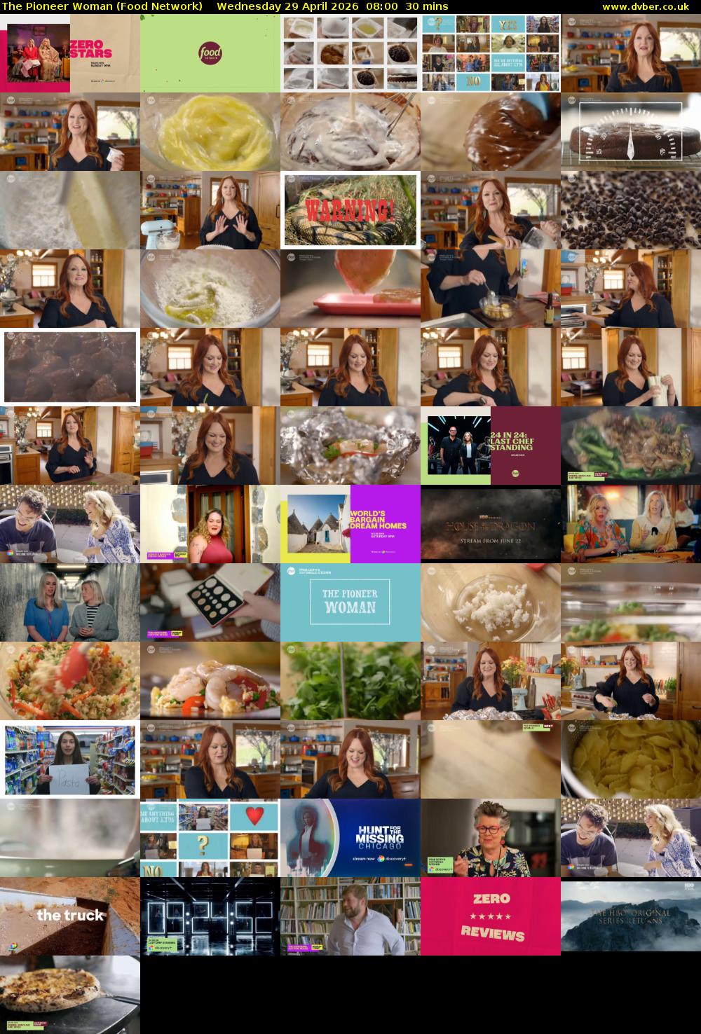 The Pioneer Woman (Food Network) Wednesday 29 April 2026 08:00 - 08:30