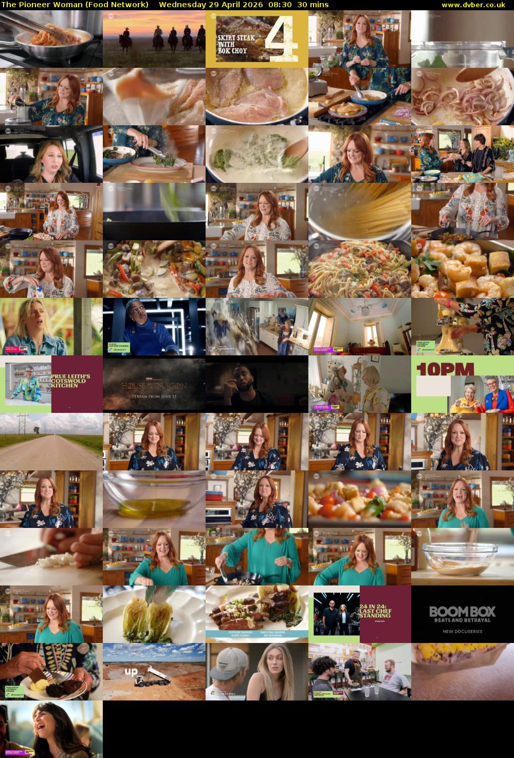 The Pioneer Woman (Food Network) Wednesday 29 April 2026 08:30 - 09:00