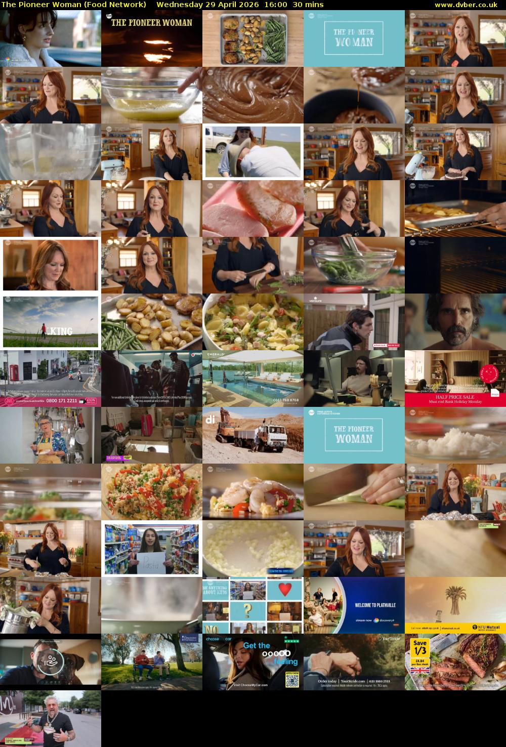 The Pioneer Woman (Food Network) Wednesday 29 April 2026 16:00 - 16:30