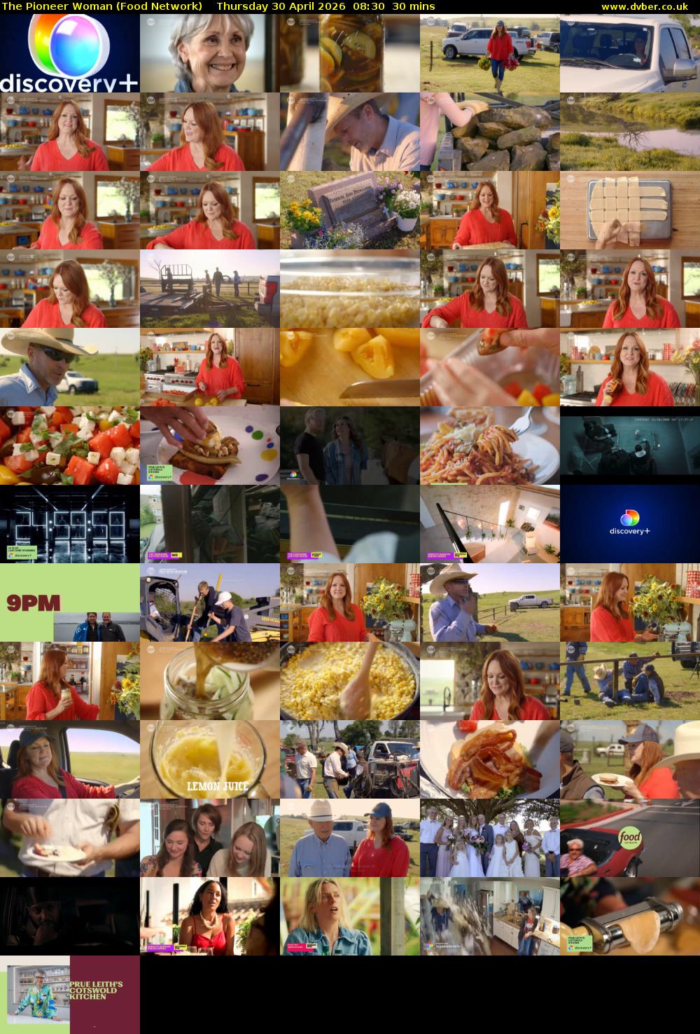 The Pioneer Woman (Food Network) Thursday 30 April 2026 08:30 - 09:00