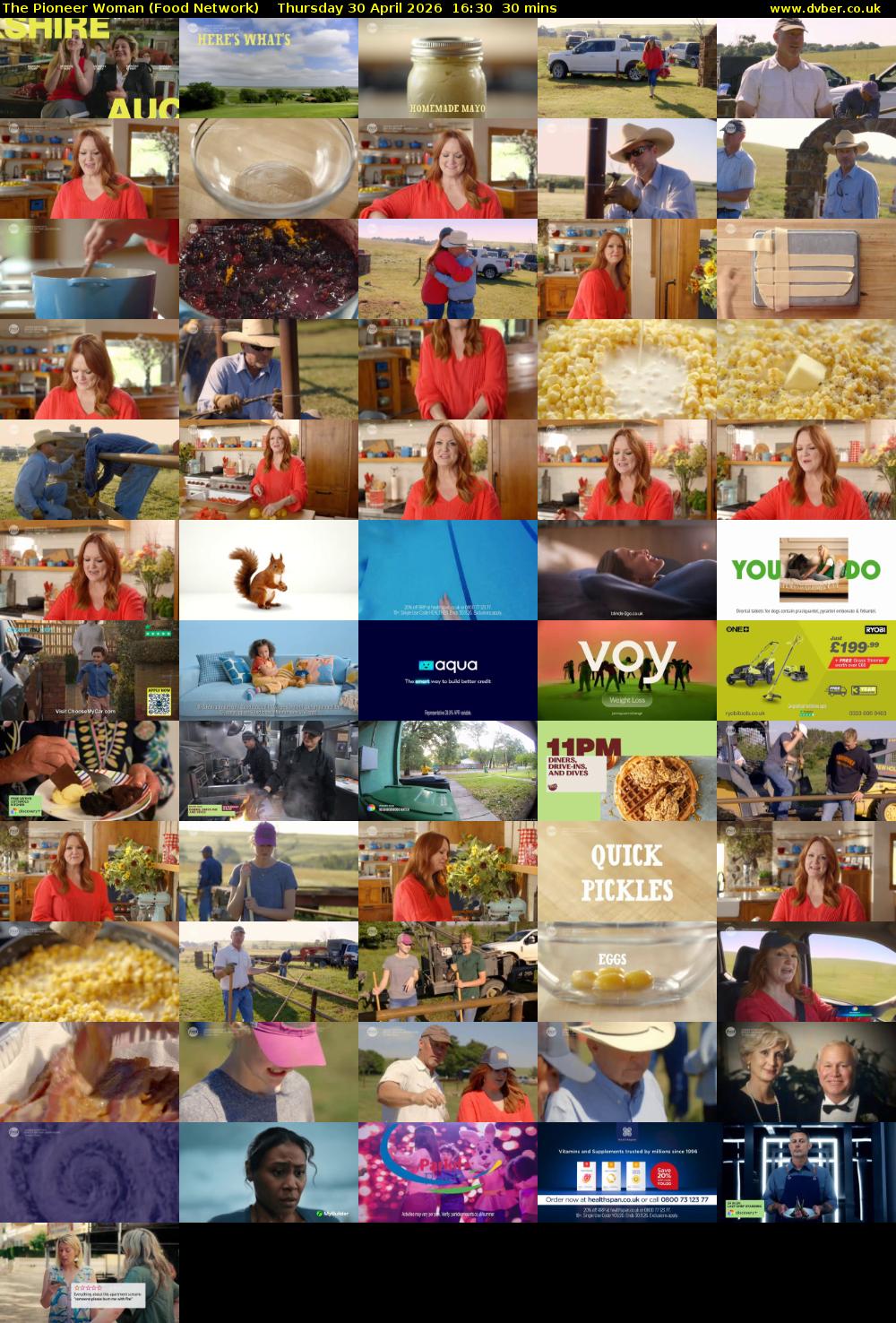 The Pioneer Woman (Food Network) Thursday 30 April 2026 16:30 - 17:00