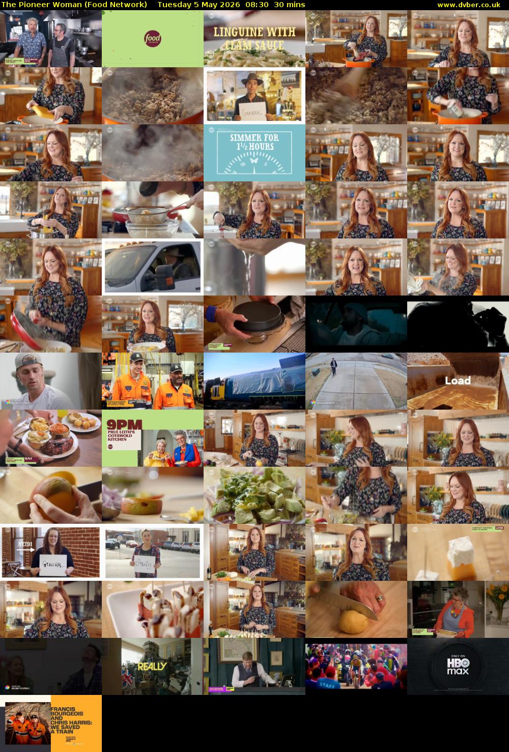 The Pioneer Woman (Food Network) Tuesday 5 May 2026 08:30 - 09:00
