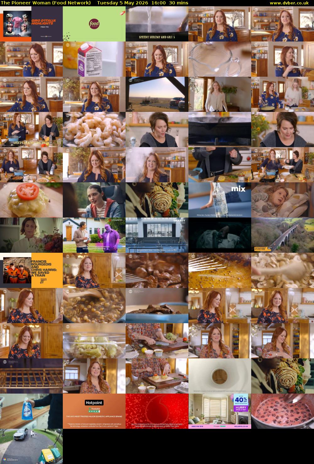 The Pioneer Woman (Food Network) Tuesday 5 May 2026 16:00 - 16:30