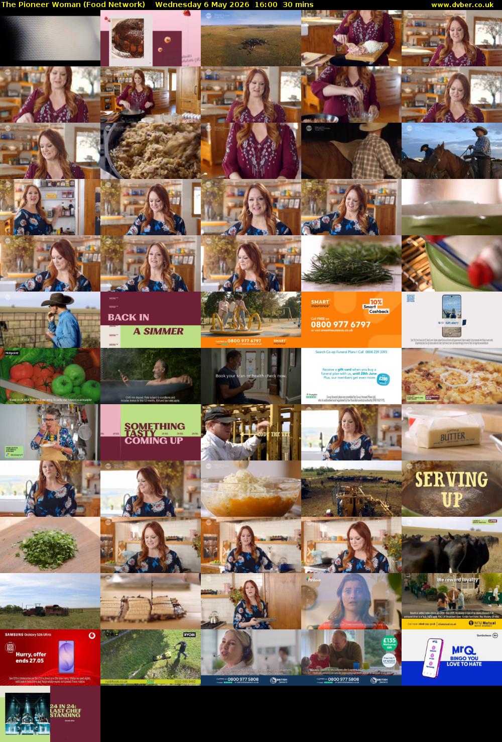 The Pioneer Woman (Food Network) Wednesday 6 May 2026 16:00 - 16:30