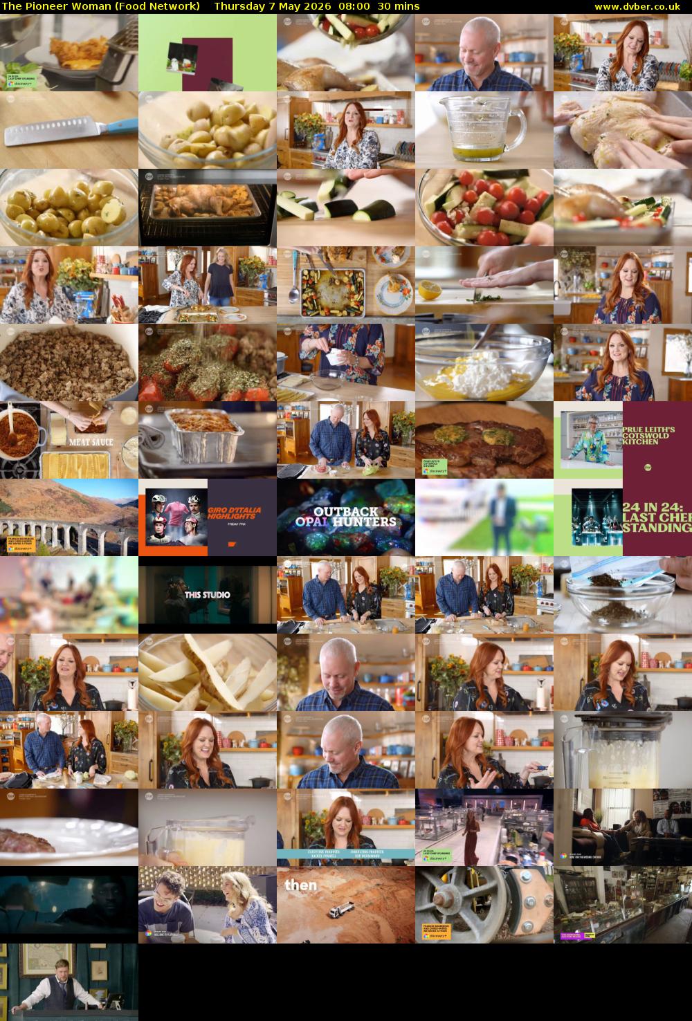 The Pioneer Woman (Food Network) Thursday 7 May 2026 08:00 - 08:30