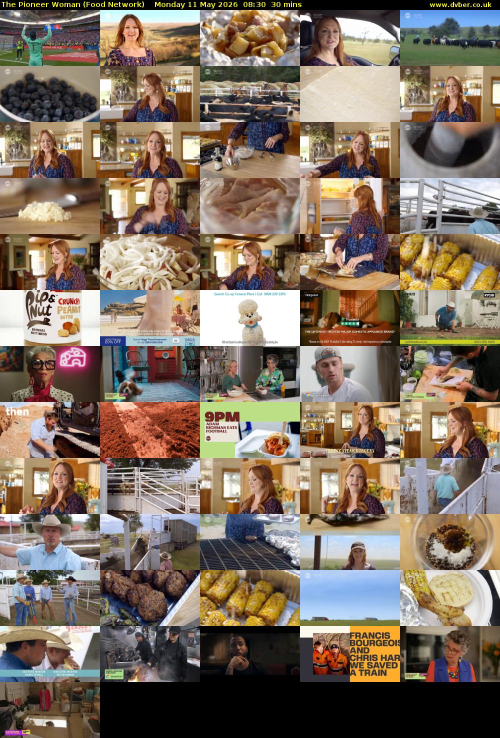 The Pioneer Woman (Food Network) Monday 11 May 2026 08:30 - 09:00