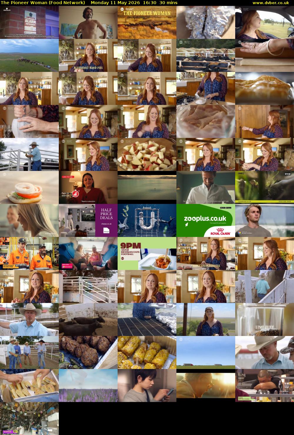 The Pioneer Woman (Food Network) Monday 11 May 2026 16:30 - 17:00