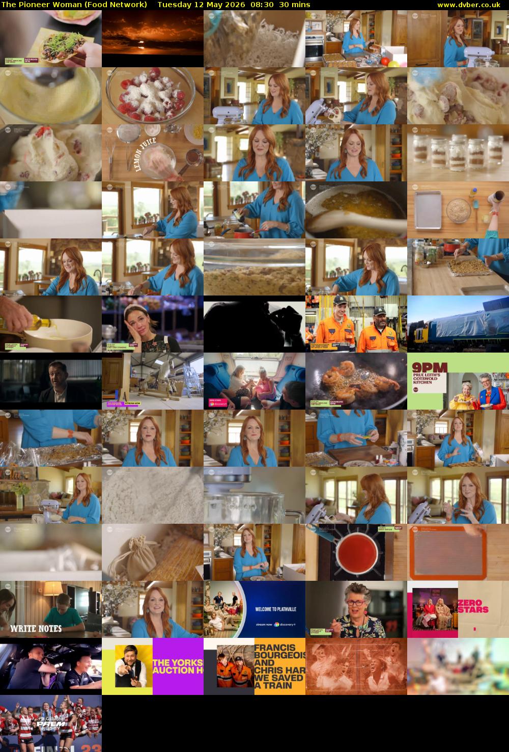 The Pioneer Woman (Food Network) Tuesday 12 May 2026 08:30 - 09:00