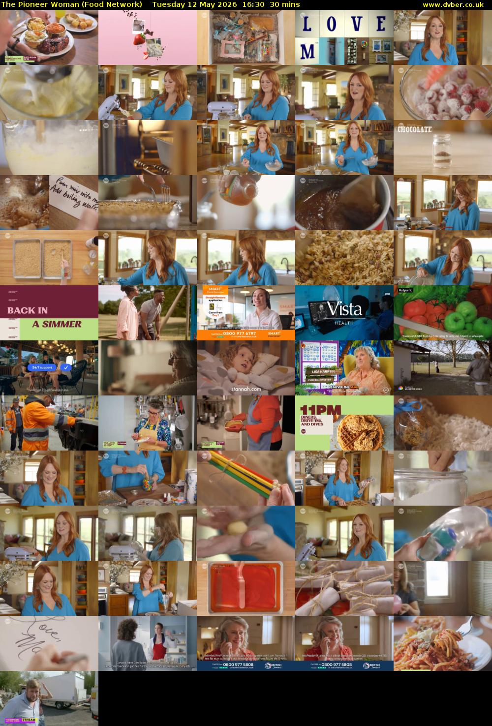 The Pioneer Woman (Food Network) Tuesday 12 May 2026 16:30 - 17:00