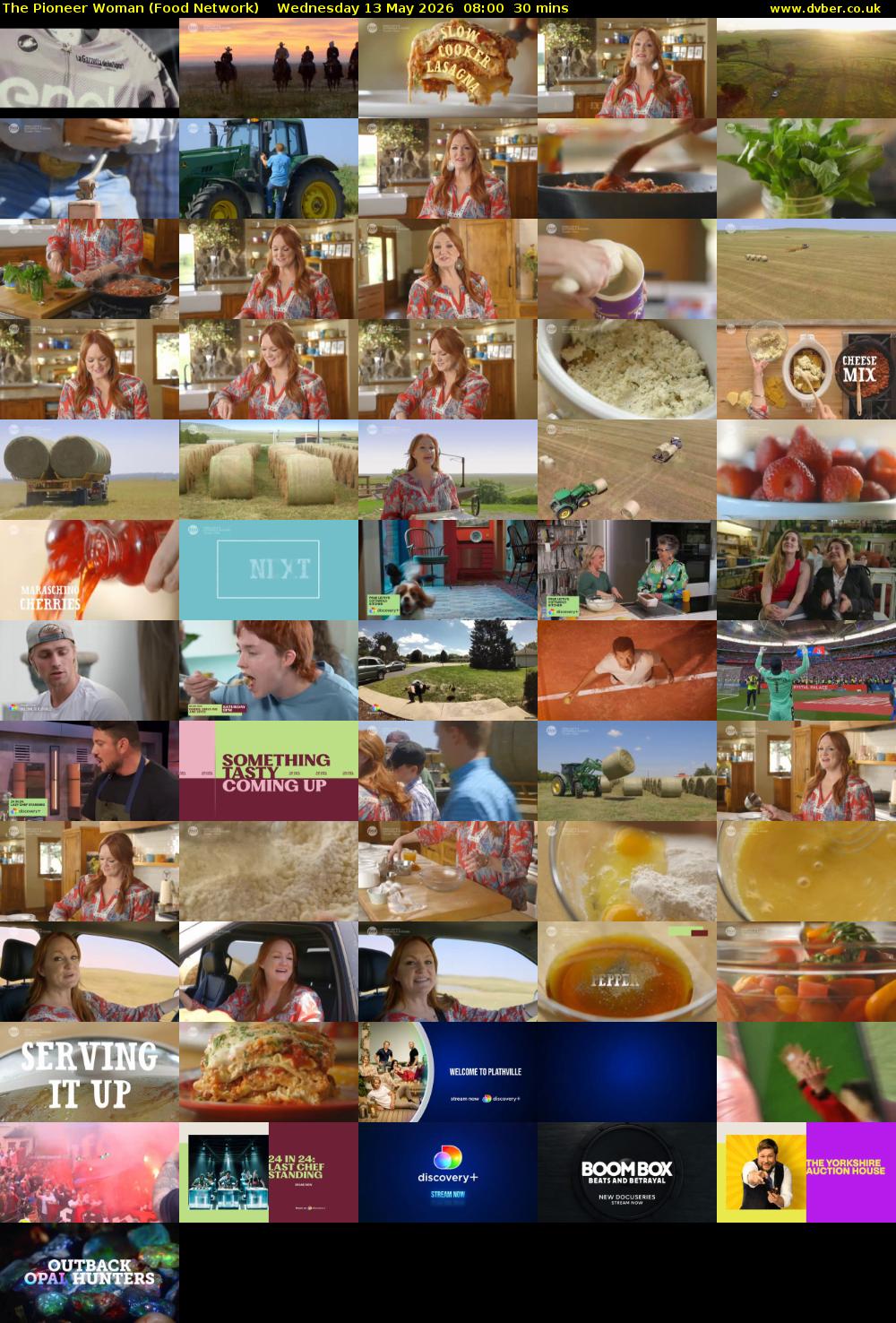 The Pioneer Woman (Food Network) Wednesday 13 May 2026 08:00 - 08:30