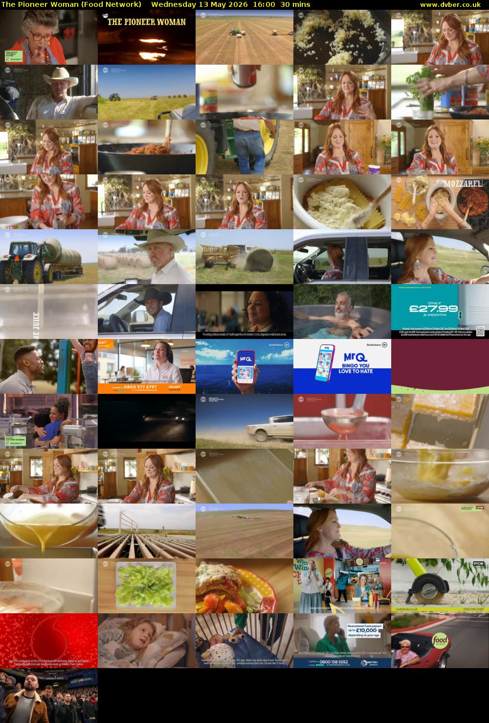 The Pioneer Woman (Food Network) Wednesday 13 May 2026 16:00 - 16:30