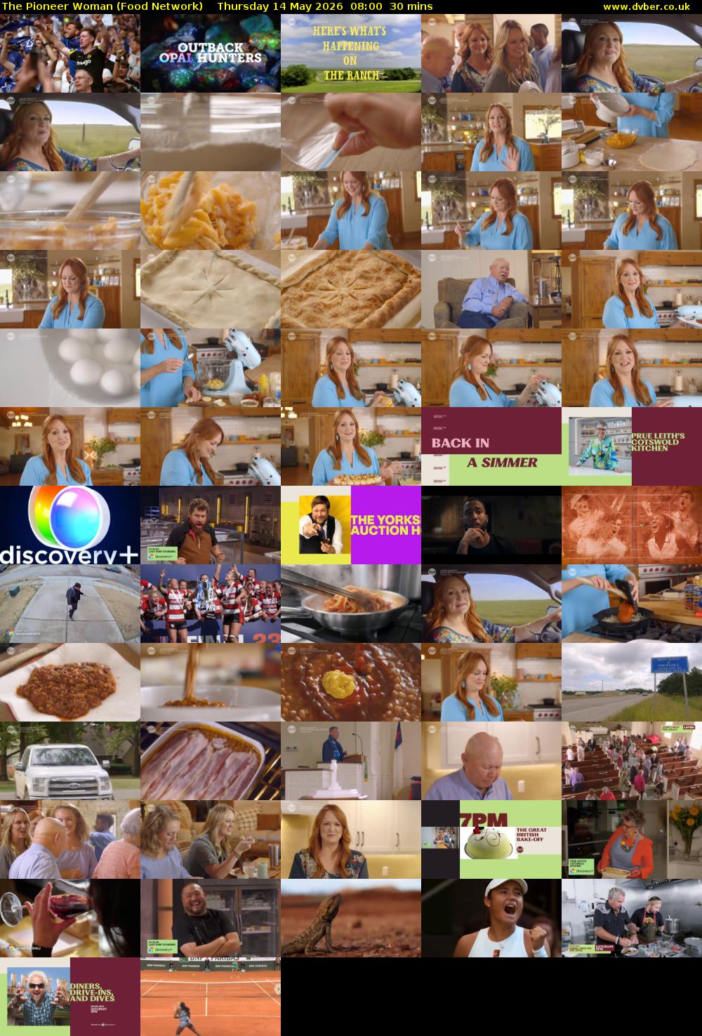 The Pioneer Woman (Food Network) Thursday 14 May 2026 08:00 - 08:30