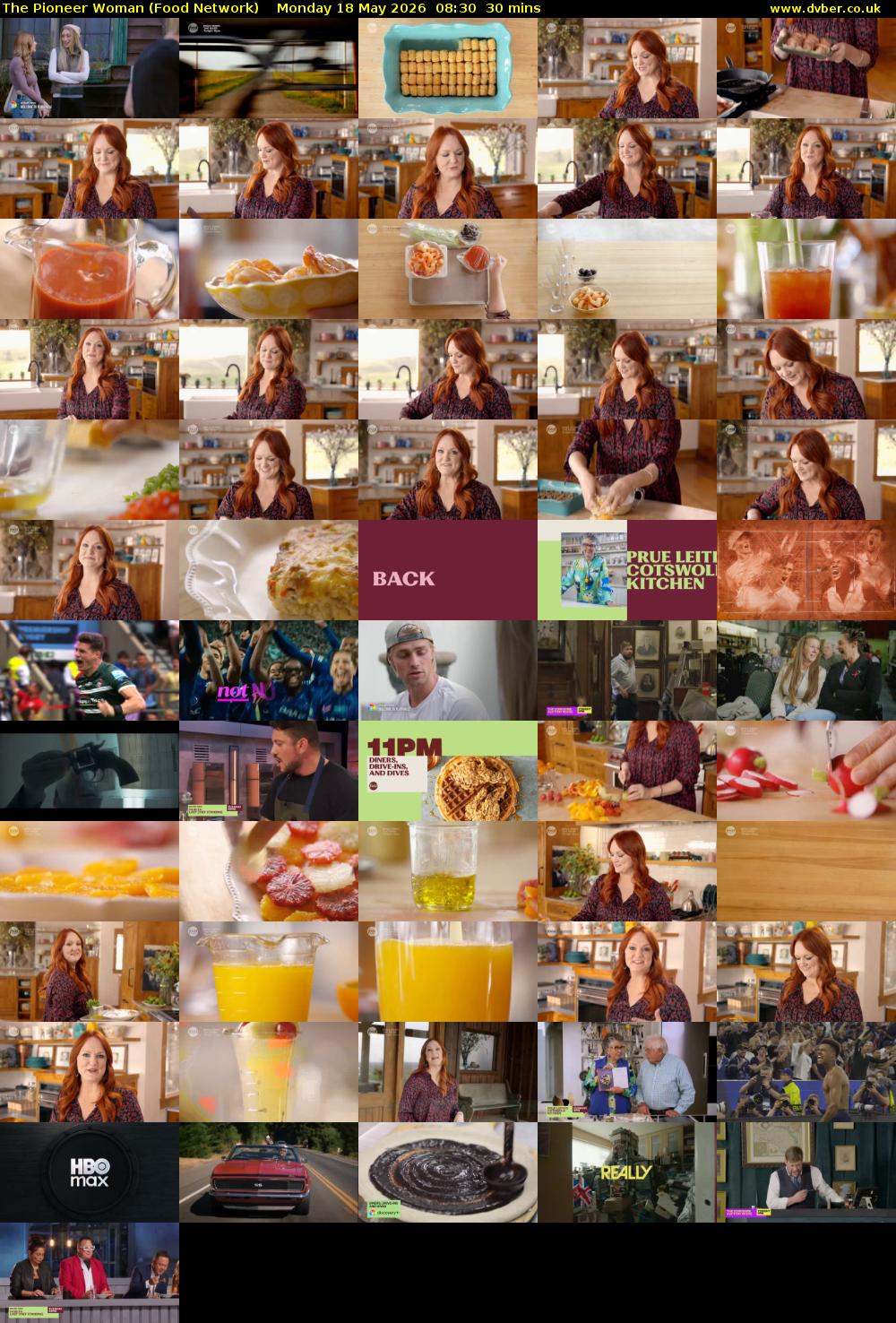 The Pioneer Woman (Food Network) Monday 18 May 2026 08:30 - 09:00