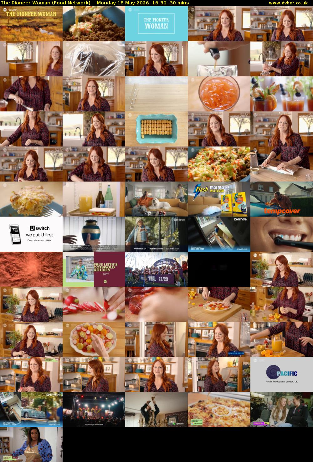 The Pioneer Woman (Food Network) Monday 18 May 2026 16:30 - 17:00