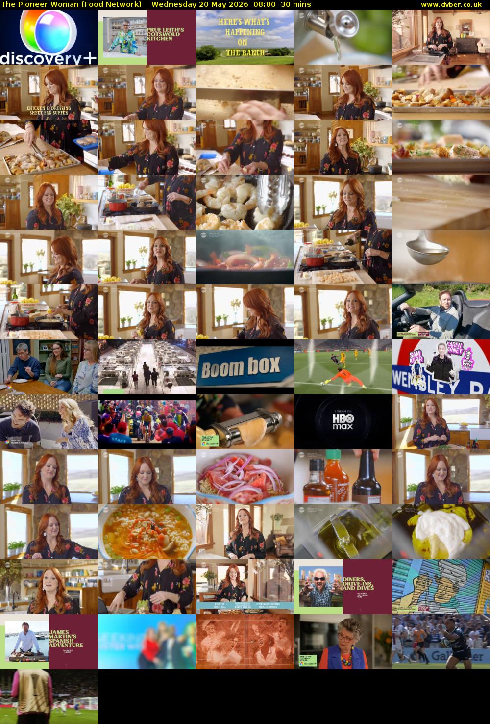 The Pioneer Woman (Food Network) Wednesday 20 May 2026 08:00 - 08:30
