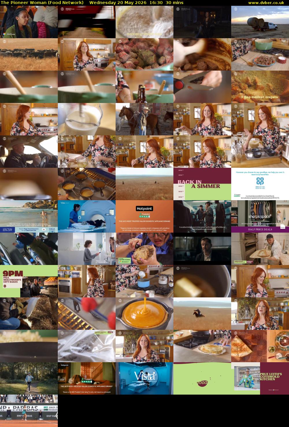 The Pioneer Woman (Food Network) Wednesday 20 May 2026 16:30 - 17:00