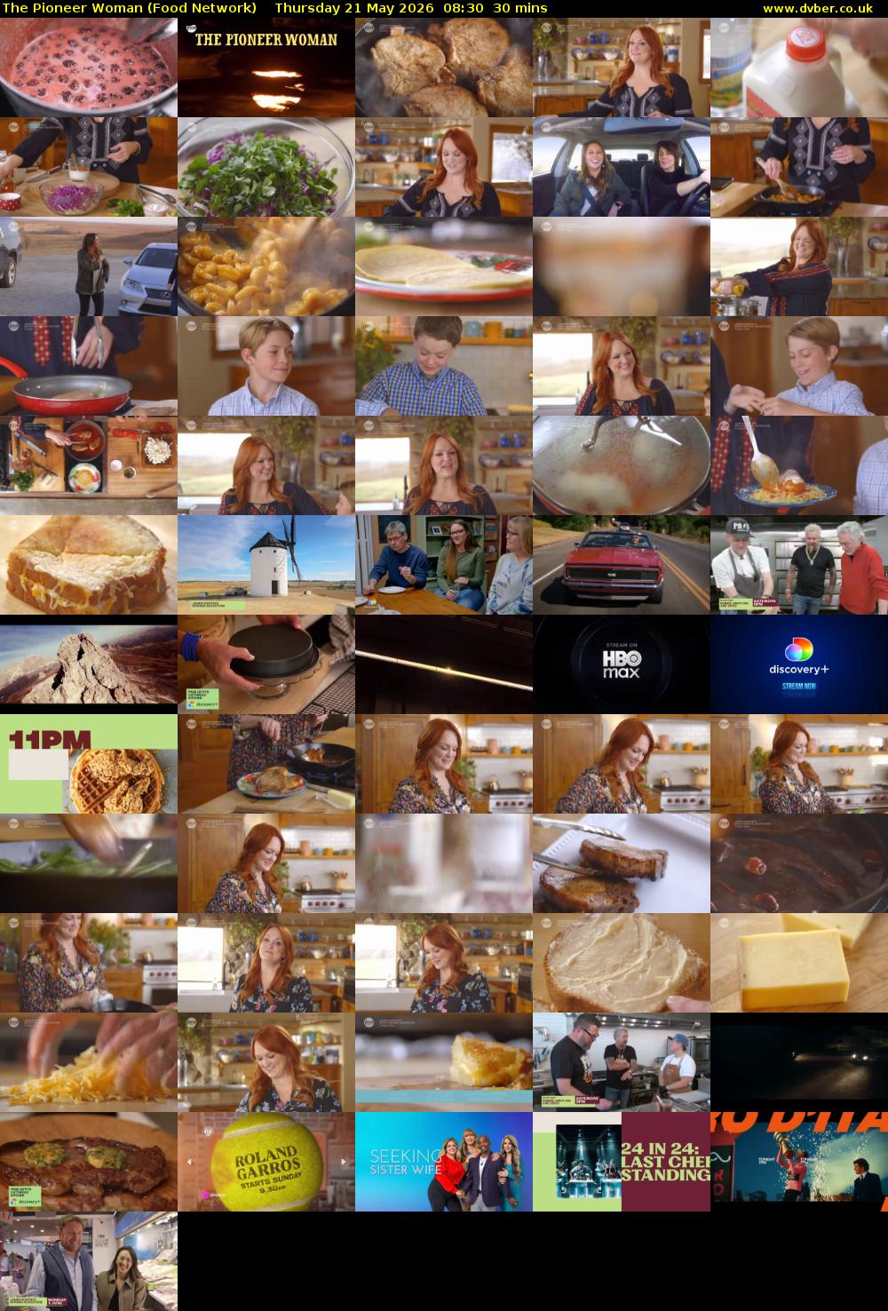 The Pioneer Woman (Food Network) Thursday 21 May 2026 08:30 - 09:00
