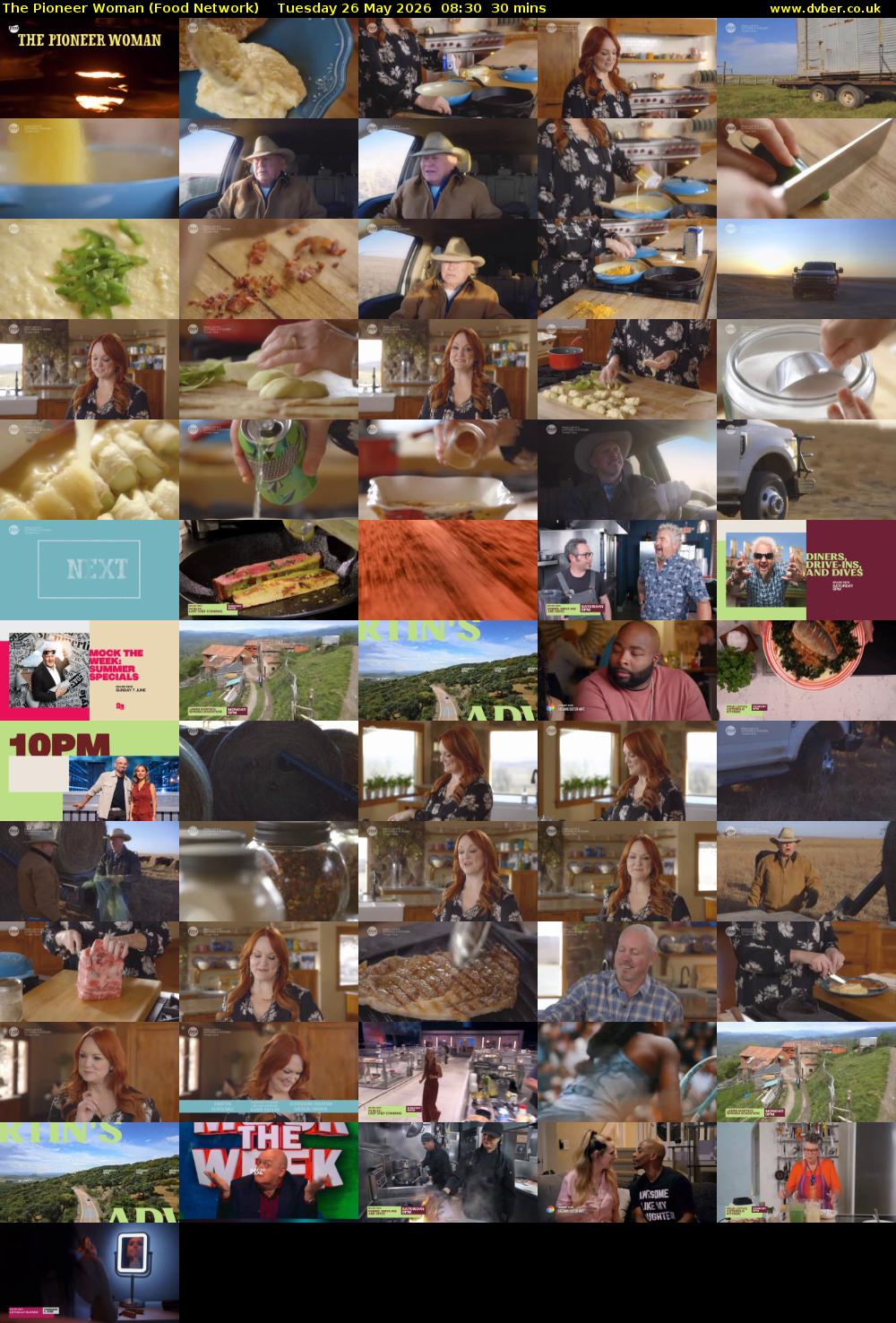 The Pioneer Woman (Food Network) Tuesday 26 May 2026 08:30 - 09:00