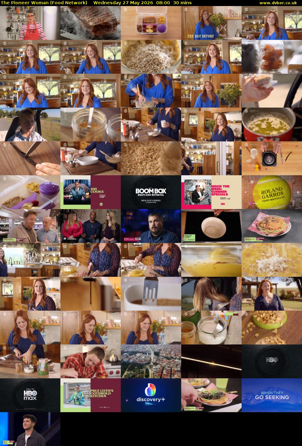 The Pioneer Woman (Food Network) Wednesday 27 May 2026 08:00 - 08:30
