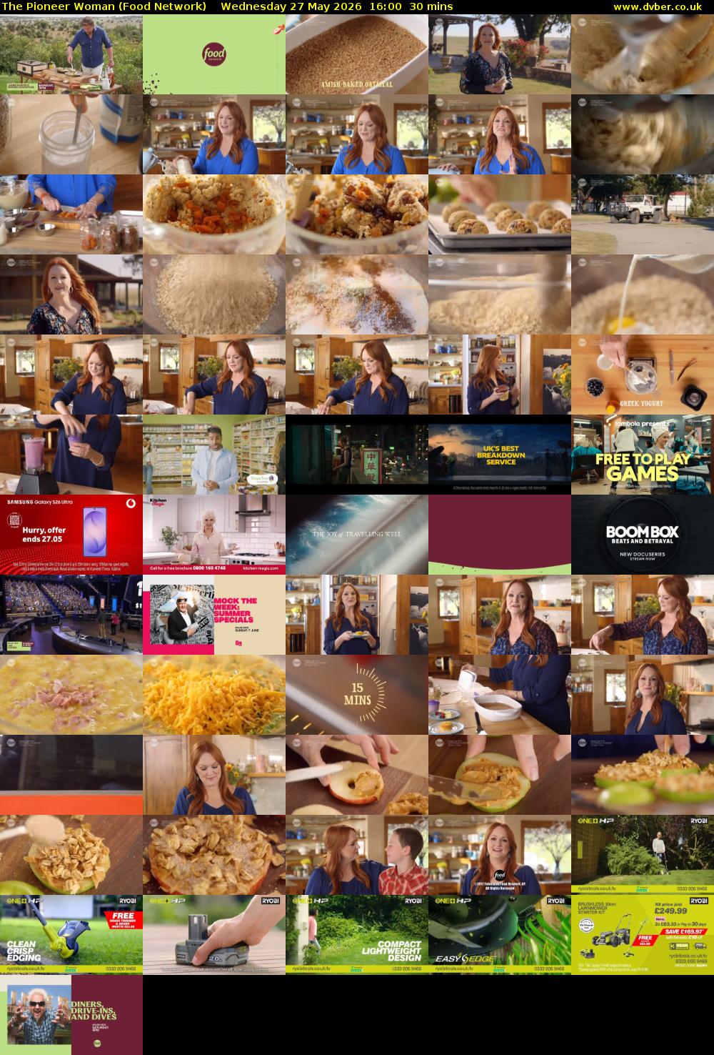 The Pioneer Woman (Food Network) Wednesday 27 May 2026 16:00 - 16:30