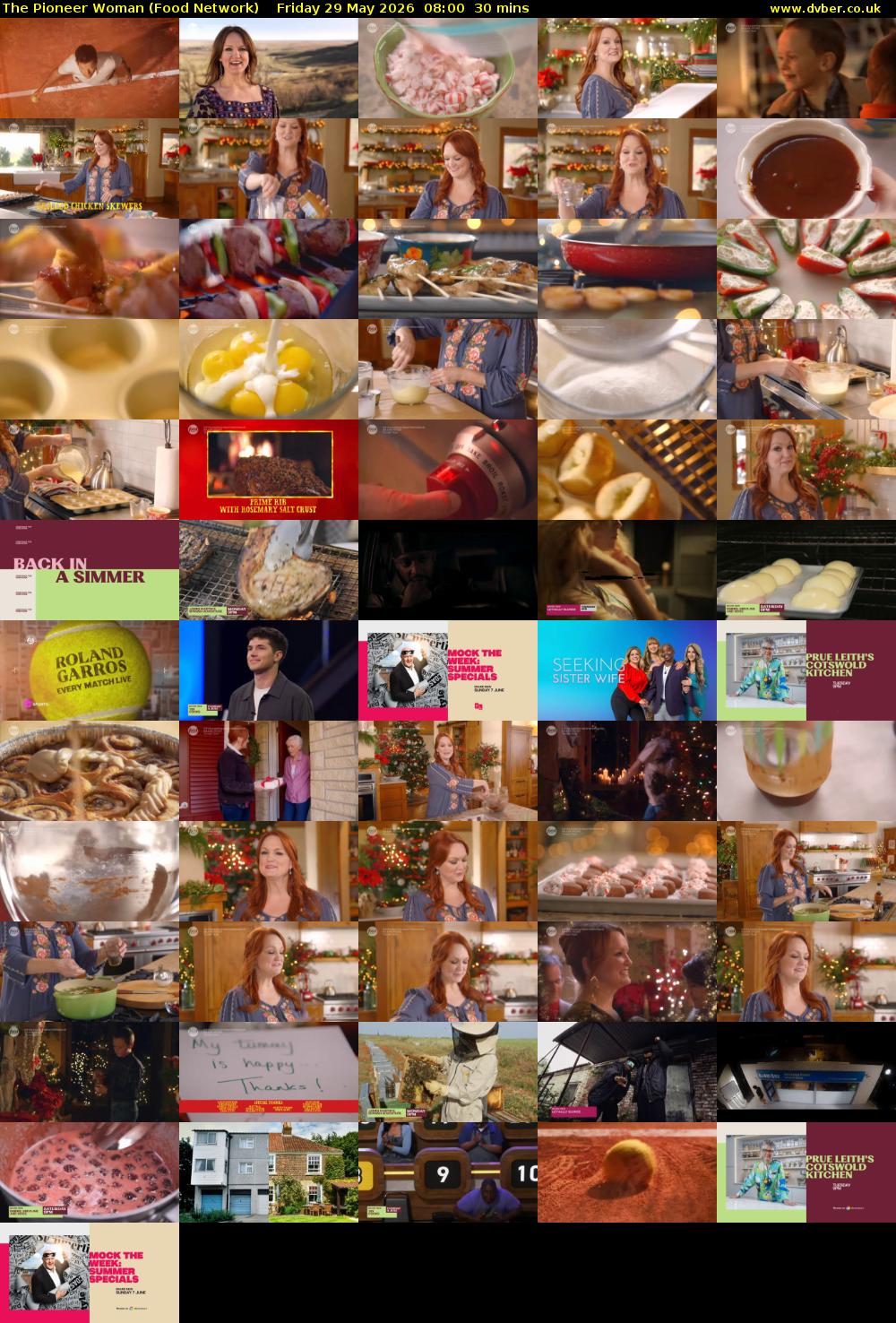The Pioneer Woman (Food Network) Friday 29 May 2026 08:00 - 08:30