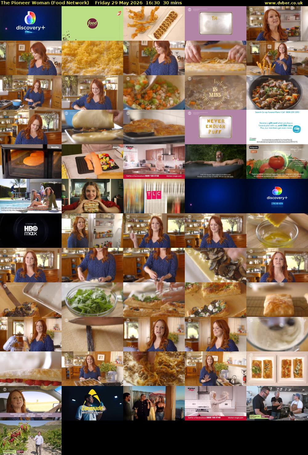 The Pioneer Woman (Food Network) Friday 29 May 2026 16:30 - 17:00