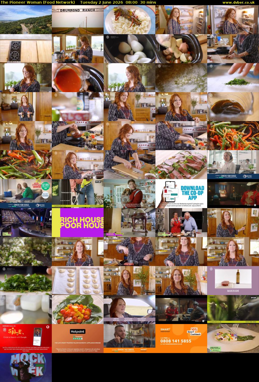 The Pioneer Woman (Food Network) Tuesday 2 June 2026 08:00 - 08:30