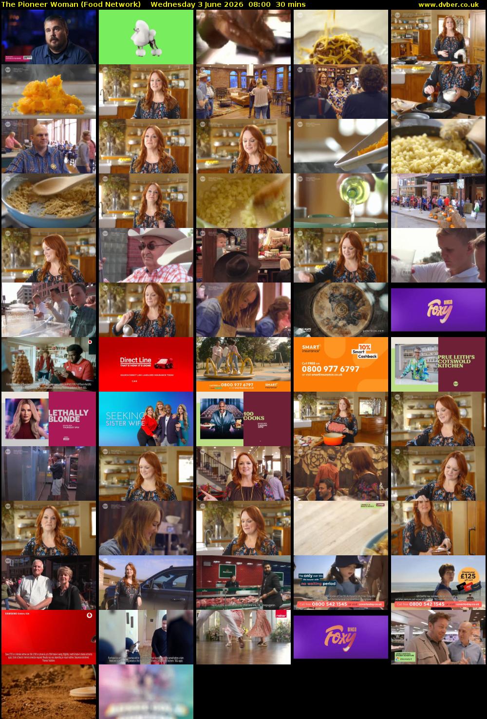 The Pioneer Woman (Food Network) Wednesday 3 June 2026 08:00 - 08:30