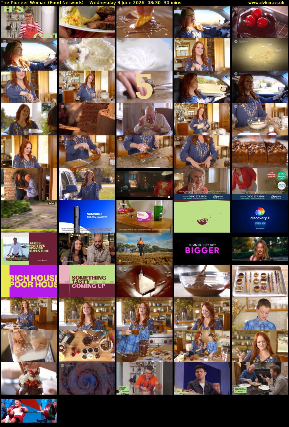 The Pioneer Woman (Food Network) Wednesday 3 June 2026 08:30 - 09:00