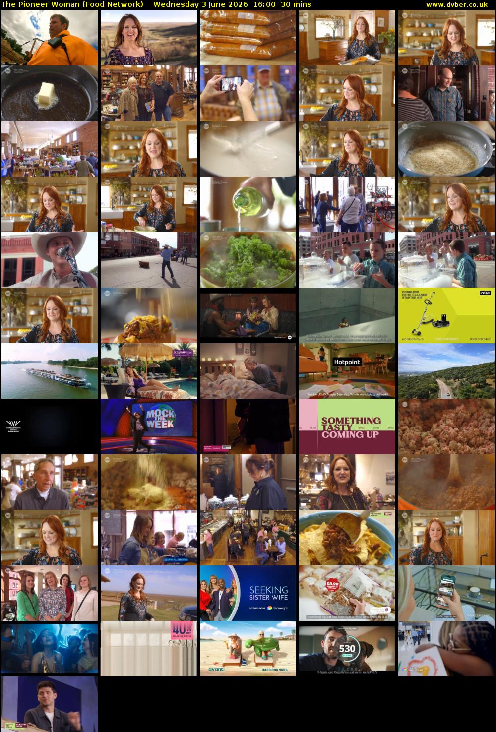 The Pioneer Woman (Food Network) Wednesday 3 June 2026 16:00 - 16:30