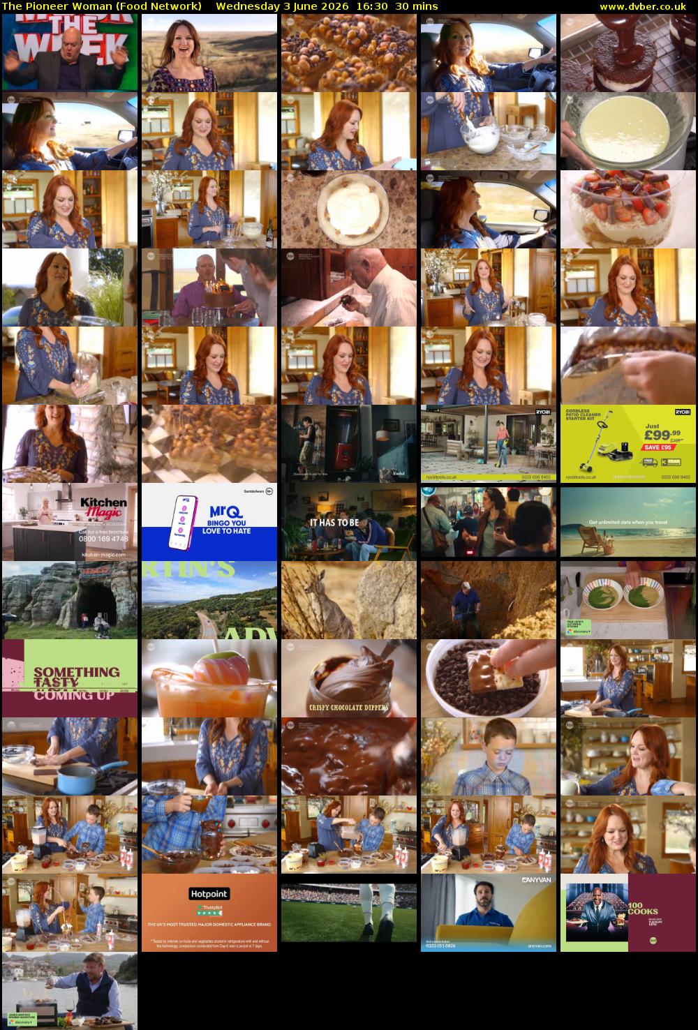 The Pioneer Woman (Food Network) Wednesday 3 June 2026 16:30 - 17:00