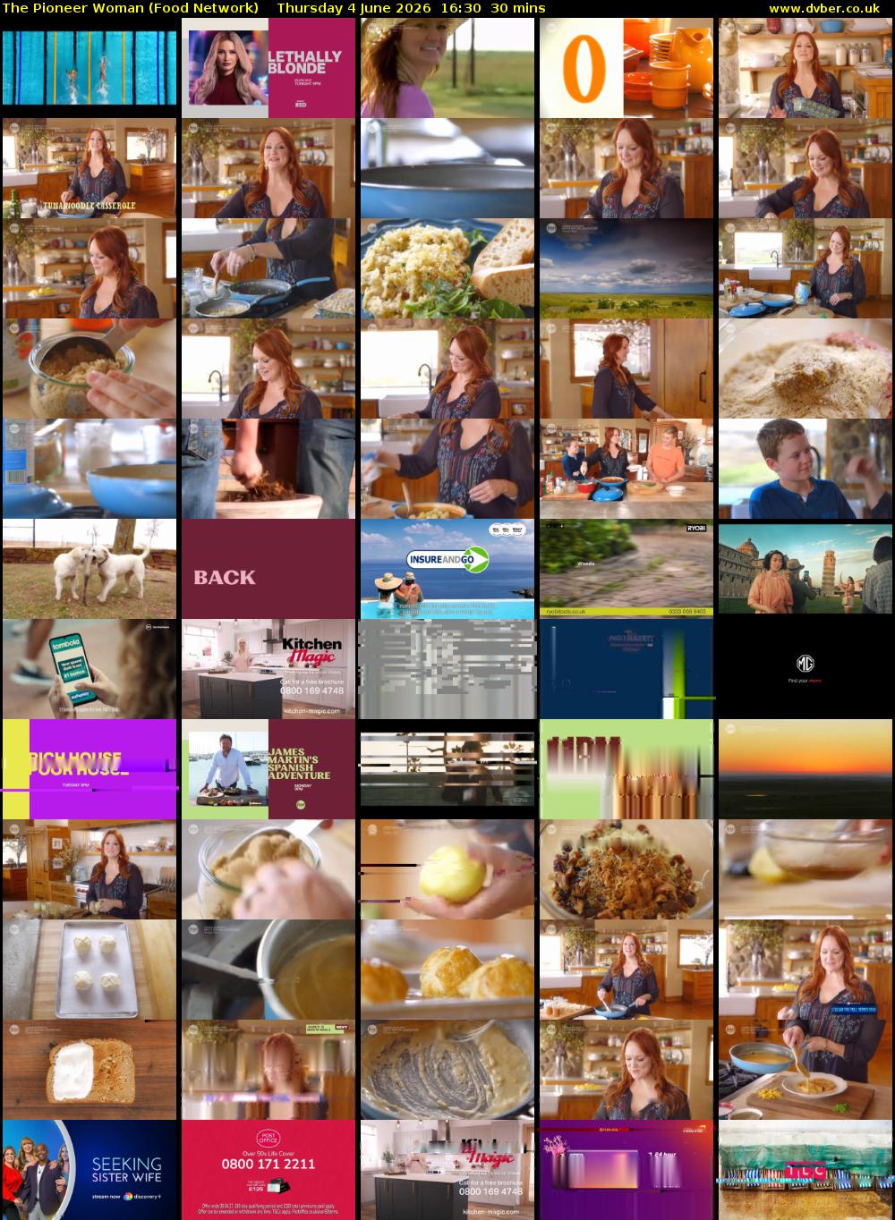 The Pioneer Woman (Food Network) Thursday 4 June 2026 16:30 - 17:00