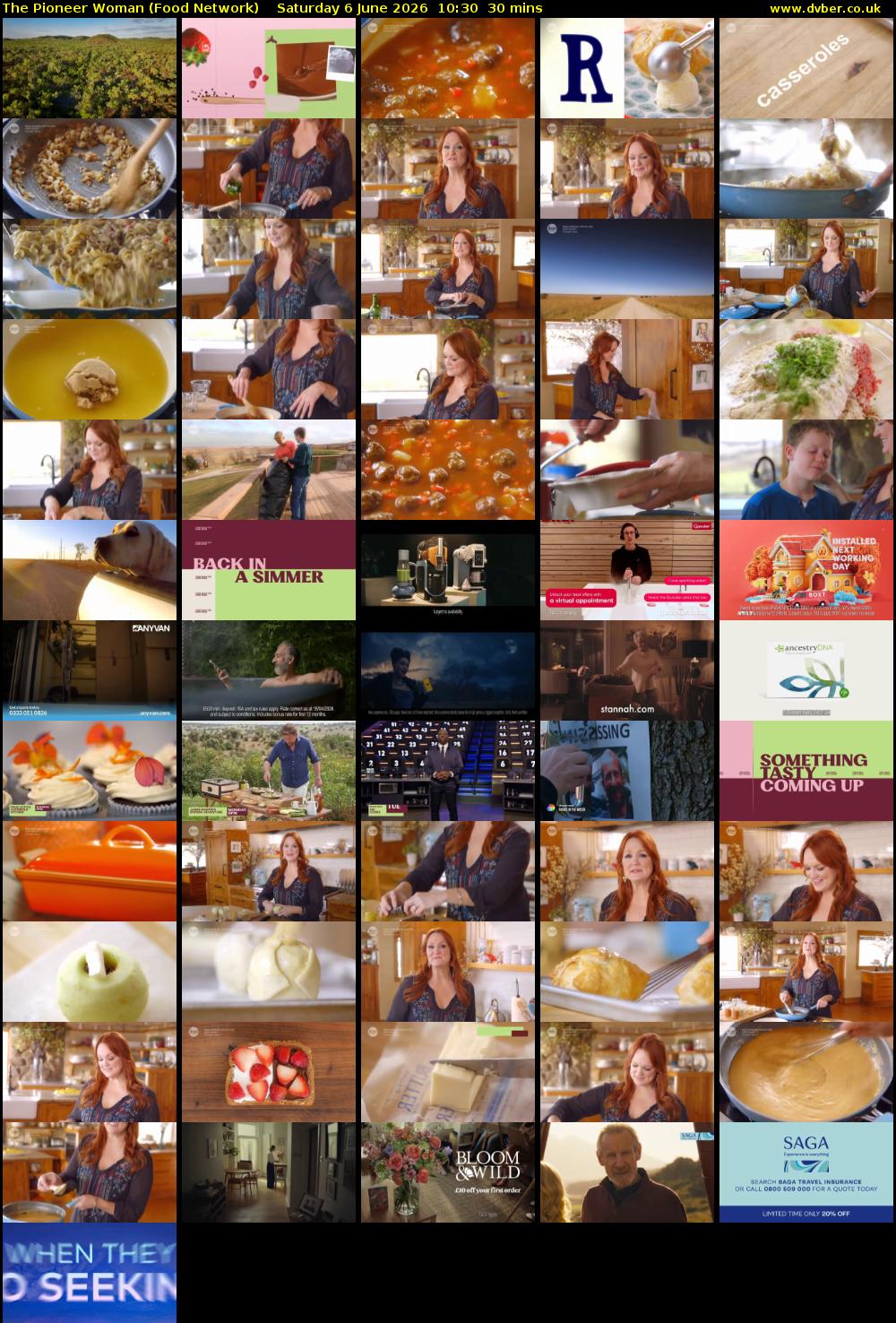 The Pioneer Woman (Food Network) Saturday 6 June 2026 10:30 - 11:00